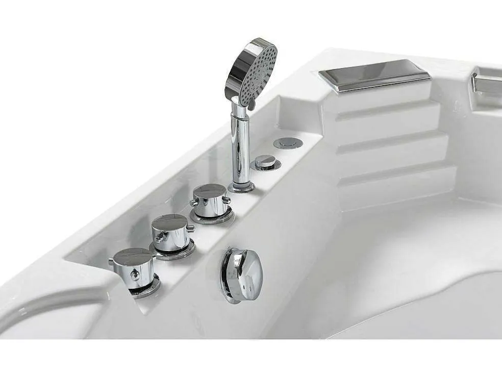 Witte Hottub Voor 1 Persoon 135 X 135 Cm 6 Jets Sage