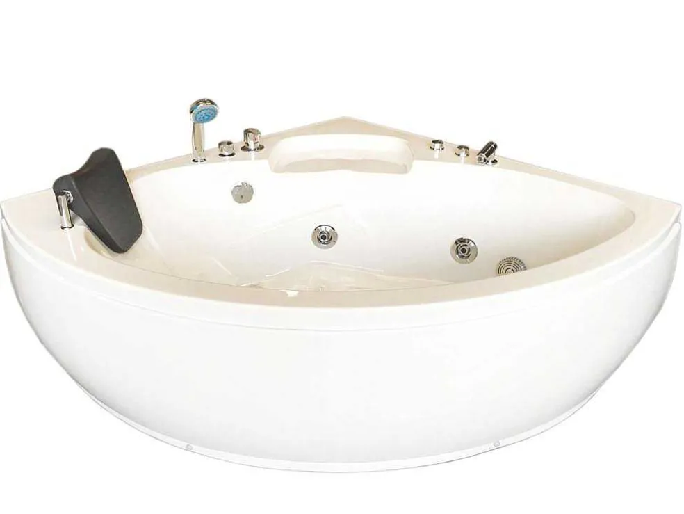 Witte Hottub 135 X 135 Cm Voor 2 Personen 9 Jets Briony