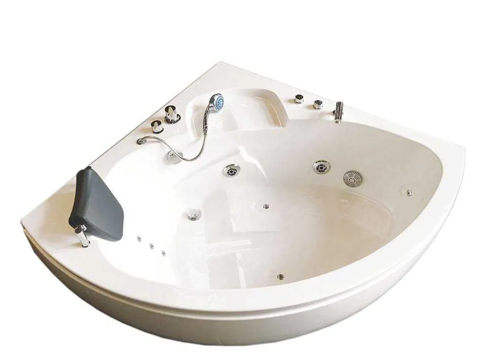 Witte Hottub 135 X 135 Cm Voor 2 Personen 9 Jets Briony