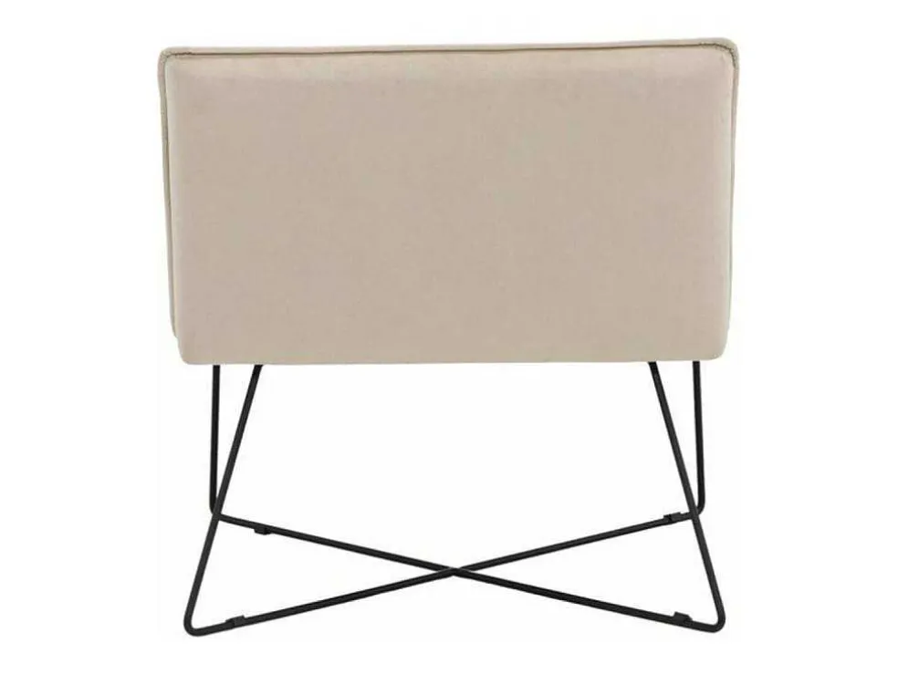 X-Lounge Fauteuil Velours Offwhite.