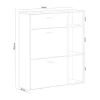 Zapatero Furniture, Windmodel, 90X26X101.5Cm, Tegroep Hall En Hall, Grijs En Eiken, Moderne Stijl