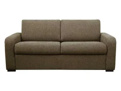 3-Zits Express Slaapbank Van Olijfgroene Stof - Matras 14 Cm - Bevis