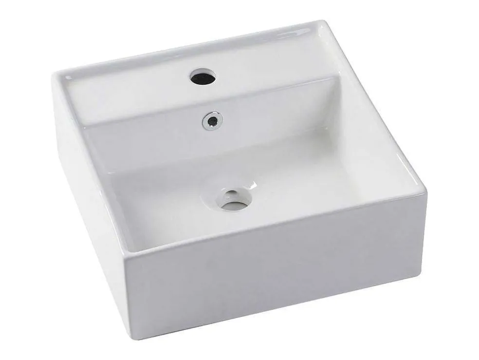 Zwevend, Geribbeld Badkamermeubel Met Goudkleurige Randen En Opzetwastafel - Wit - 80 Cm - Keliza