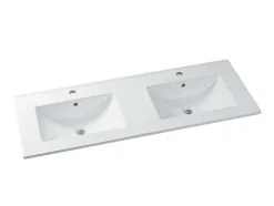 Zwevend Wastafelmeubel Met Dubbel Inbouwbekken - Grijs - 120 Cm - Selita